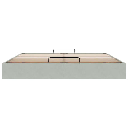 Struttura Letto Pouf senza Materasso 200x200 cm in Velluto | homemem39