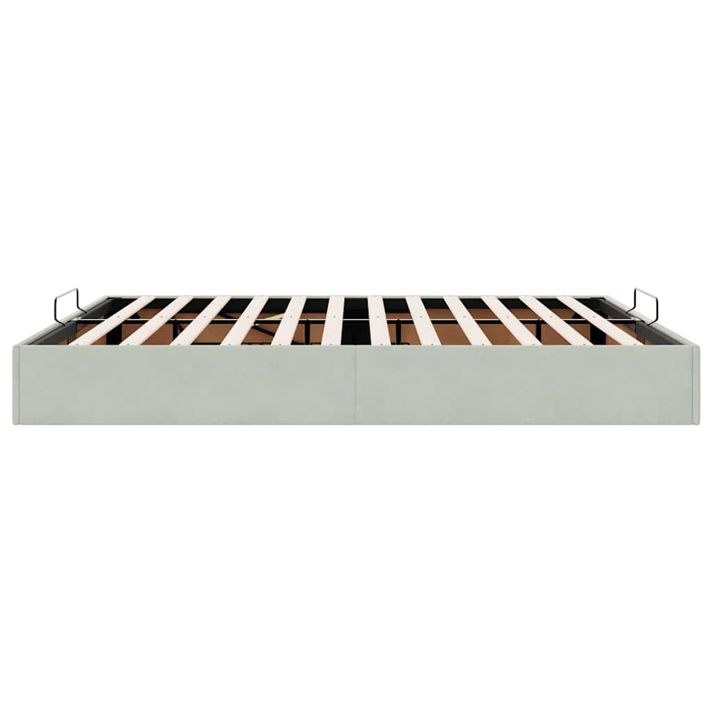 Struttura Letto Pouf senza Materasso 200x200 cm in Velluto | homemem39