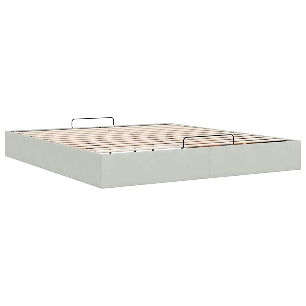 Struttura Letto Pouf senza Materasso 200x200 cm in Velluto | homemem39
