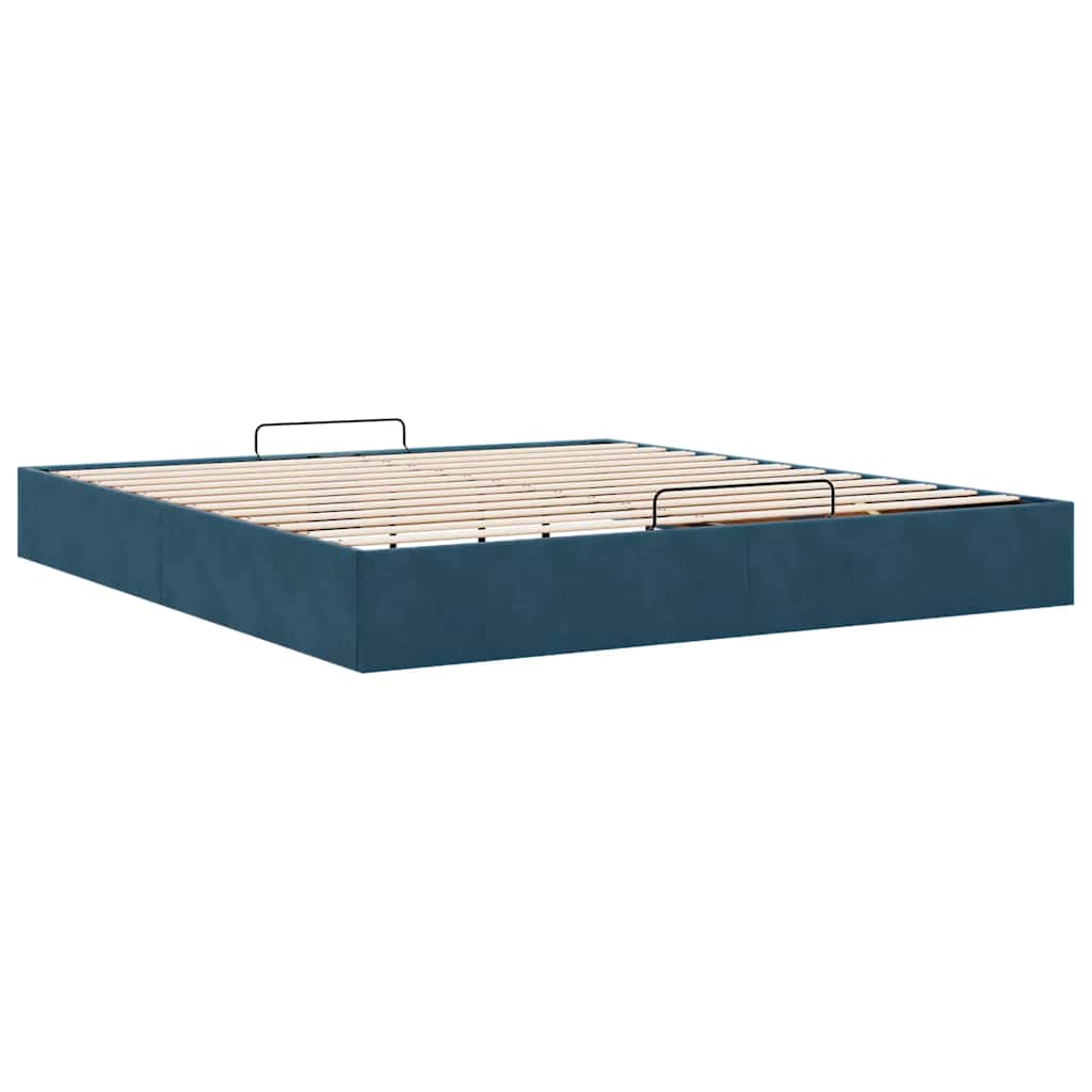 Struttura Letto Pouf senza Materasso 200x200 cm in Velluto | homemem39