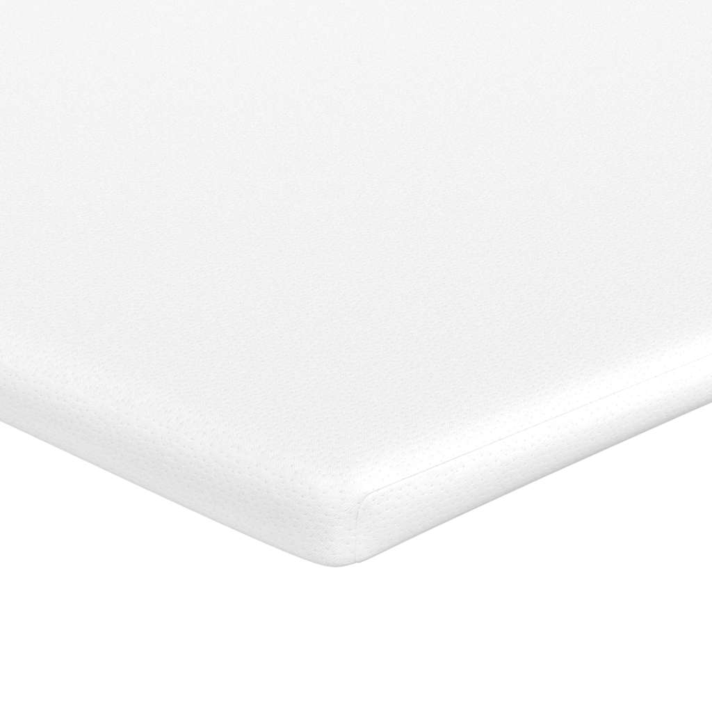 Struttura Letto Pouf con Materasso Bianco 80x200 cm Similpelle