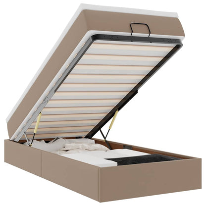 Struttura Letto Pouf con Materasso 90x190 cm Similpelle