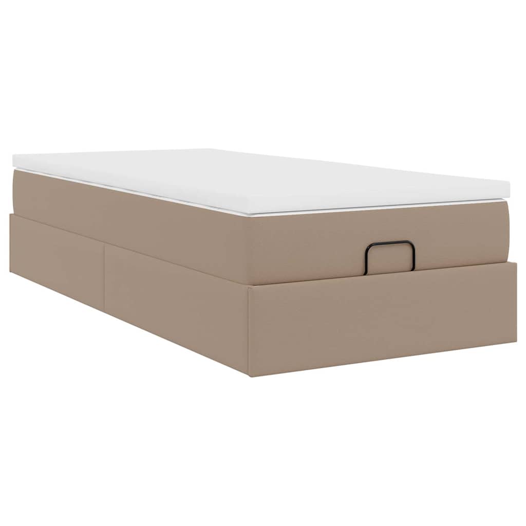 Struttura Letto Pouf con Materasso 90x190 cm Similpelle