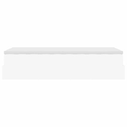 Struttura Letto Pouf con Materasso Bianco 90x200 cm Similpelle | homemem39