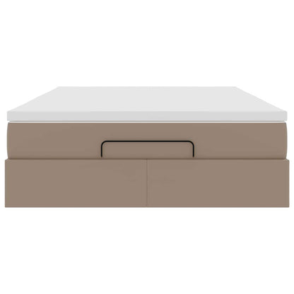 Struttura Letto Pouf con Materasso 140x190 cm Similpelle