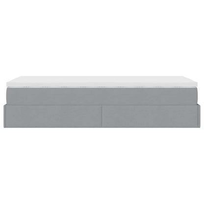 Struttura Letto Pouf con Materasso 90x190 cm in Tessuto | homemem39