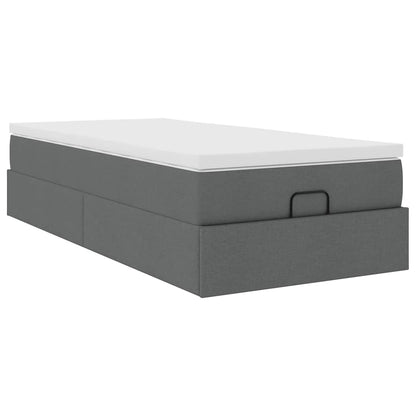 Struttura Letto Pouf con Materasso 90x190 cm in Tessuto | homemem39