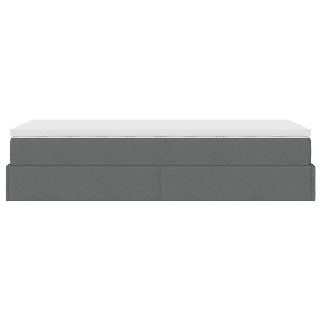 Struttura Letto Pouf con Materasso 90x190 cm in Tessuto | homemem39