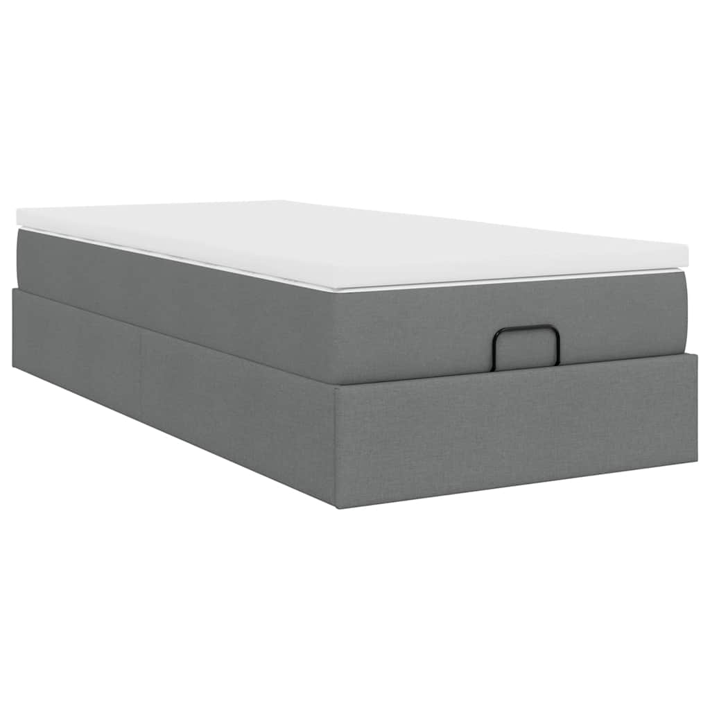 Struttura Letto Pouf con Materasso 90x190 cm in Tessuto | homemem39