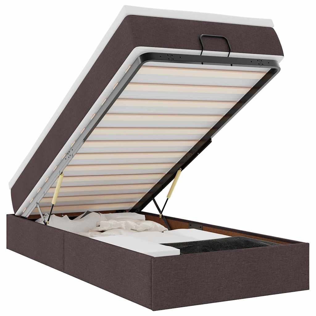 Struttura Letto Pouf con Materasso 90x190 cm in Tessuto