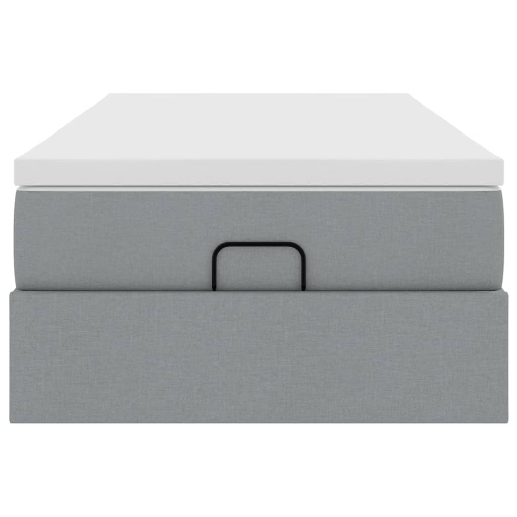 Struttura Letto Pouf con Materasso 90x200 cm in Tessuto - homemem39