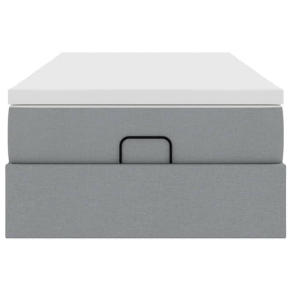 Struttura Letto Pouf con Materasso 90x200 cm in Tessuto - homemem39