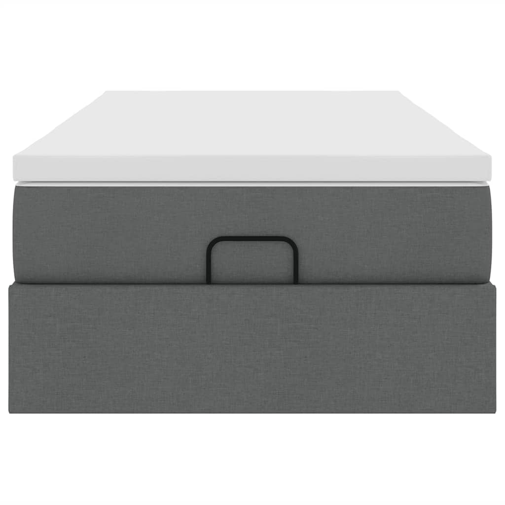 Struttura Letto Pouf con Materasso 90x200 cm in Tessuto - homemem39