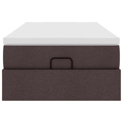Struttura Letto Pouf con Materasso 90x200 cm in Tessuto