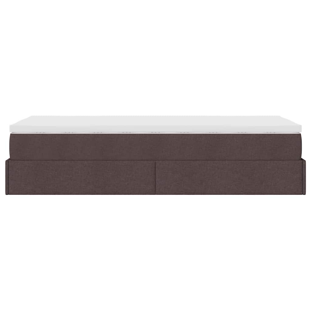 Struttura Letto Pouf con Materasso 90x200 cm in Tessuto