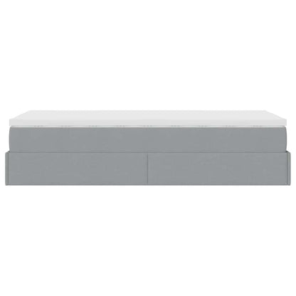 Struttura Letto Pouf con Materasso 100x200 cm in Tessuto
