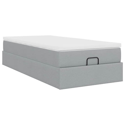 Struttura Letto Pouf con Materasso 100x200 cm in Tessuto