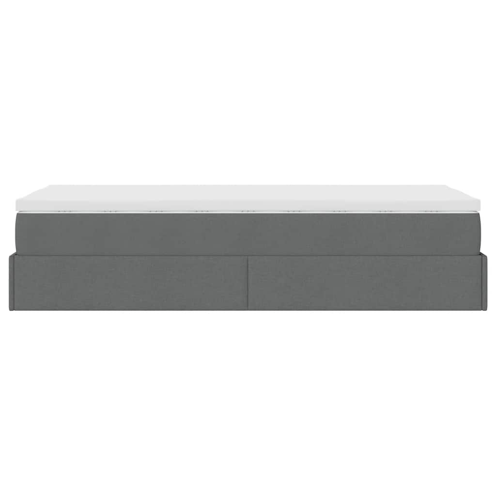 Struttura Letto Pouf con Materasso 100x200 cm in Tessuto