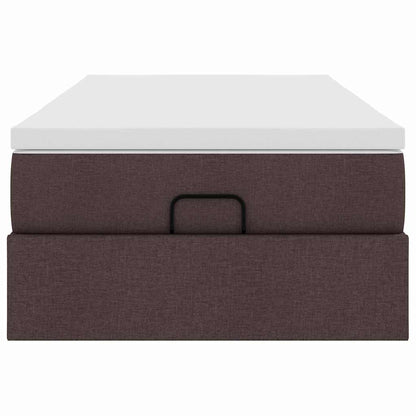 Struttura Letto Pouf con Materasso 100x200 cm in Tessuto - homemem39