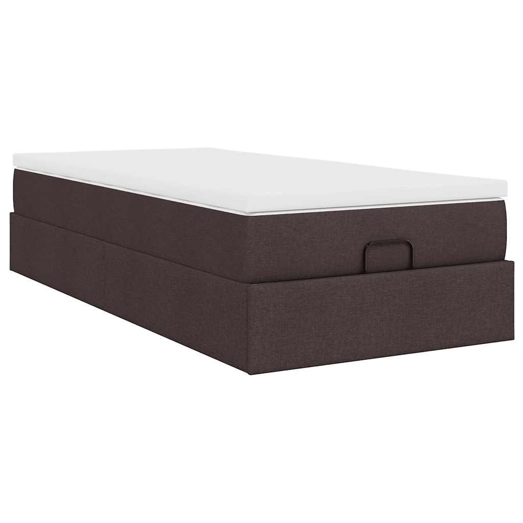 Struttura Letto Pouf con Materasso 100x200 cm in Tessuto