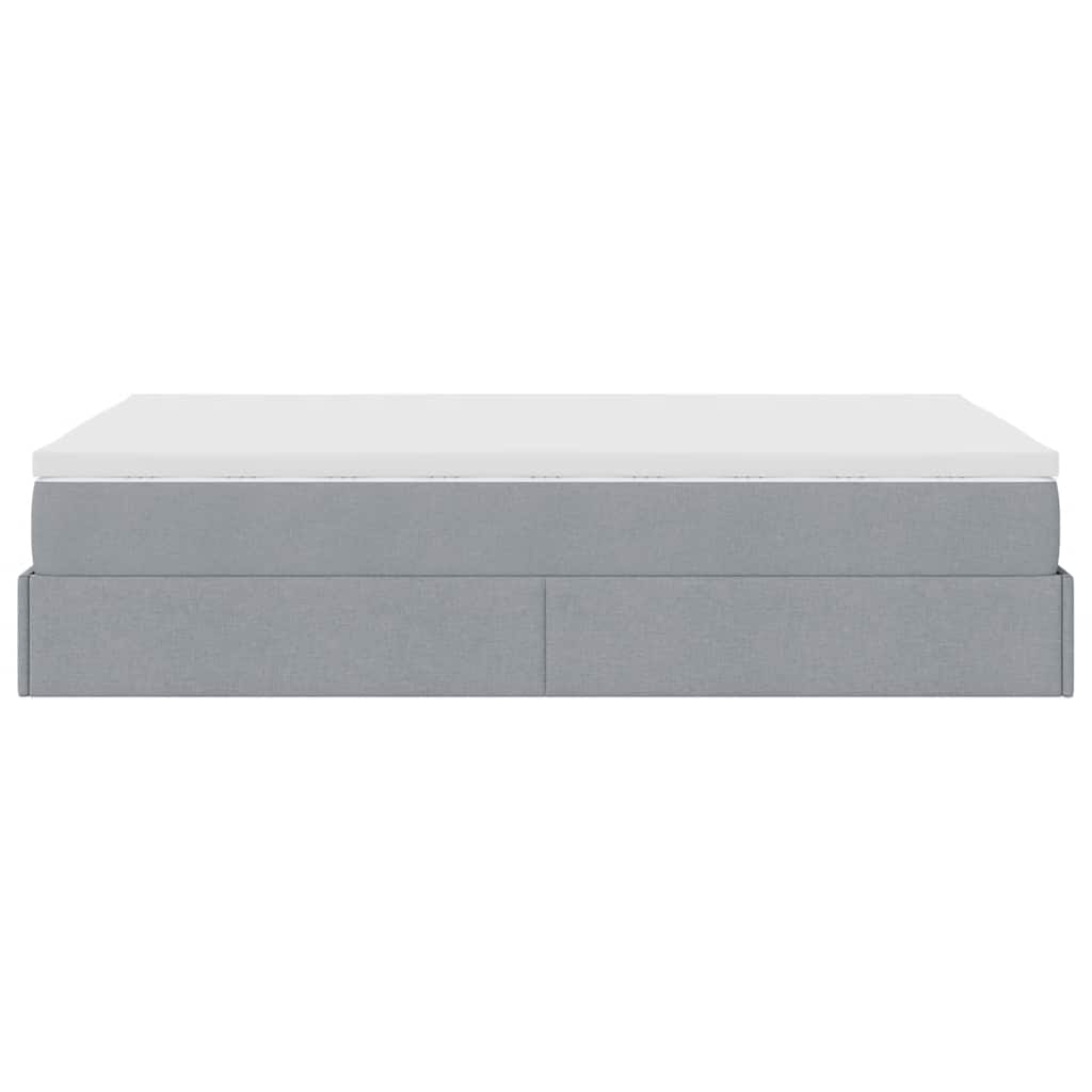 Struttura Letto Pouf con Materasso 120x190 cm in Tessuto