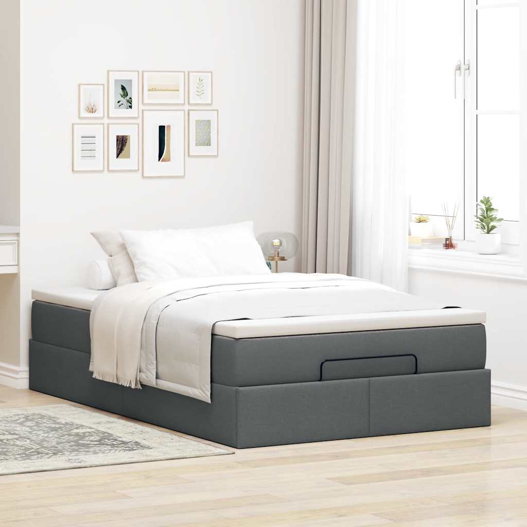 Struttura Letto Pouf con Materasso 80x200 cm in Tessuto | homemem39