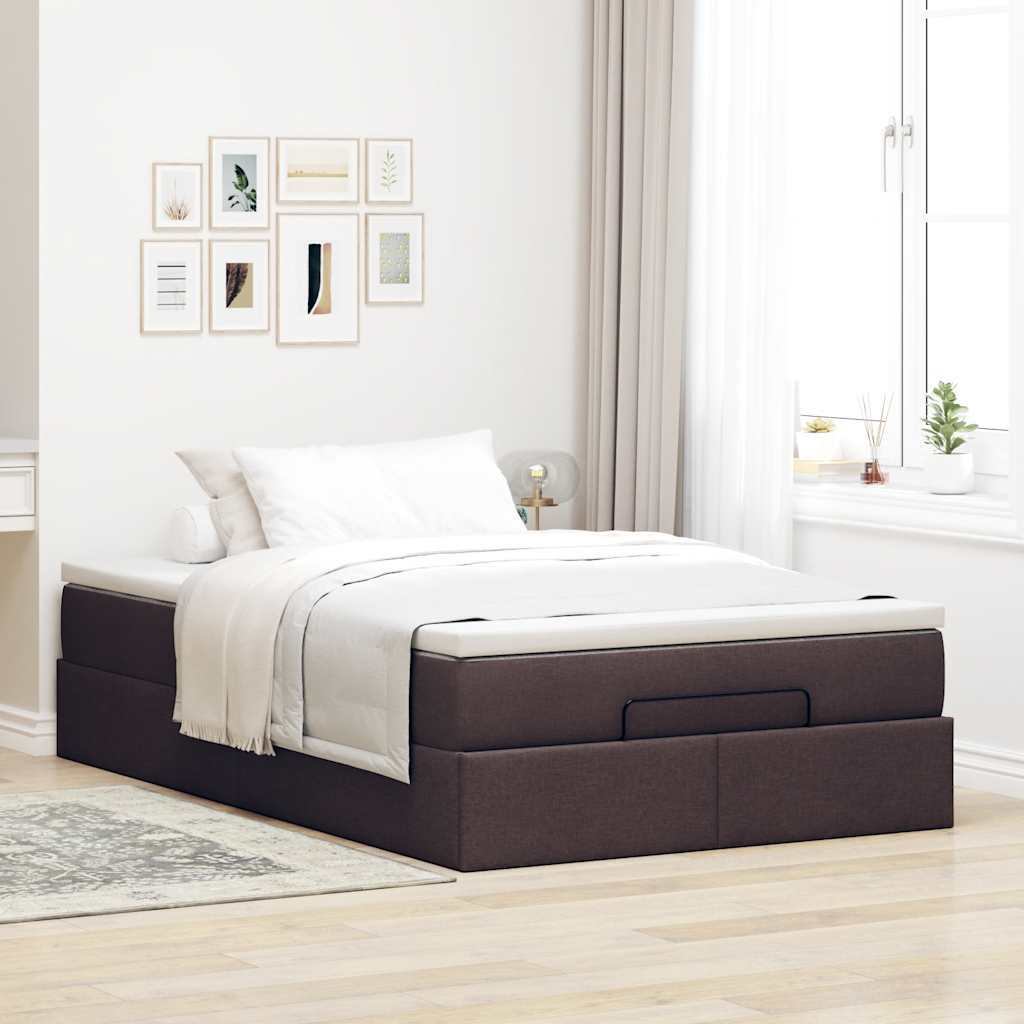 Struttura Letto Pouf con Materasso 80x200 cm in Tessuto | homemem39