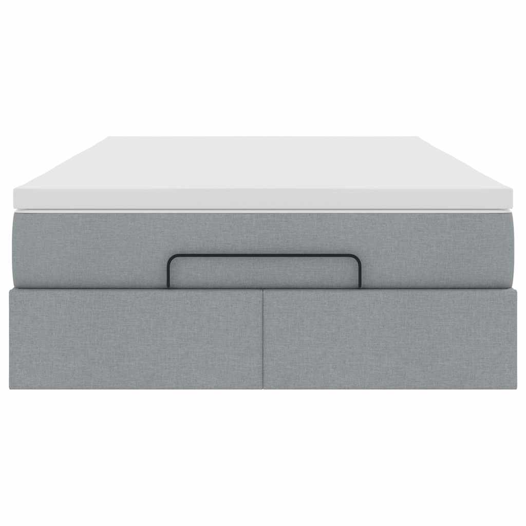 Struttura Letto Pouf con Materasso 120x200 cm in Tessuto - homemem39