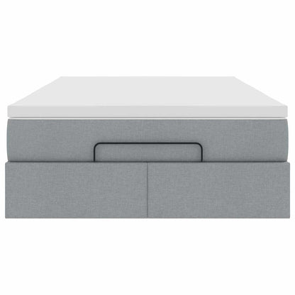 Struttura Letto Pouf con Materasso 120x200 cm in Tessuto - homemem39