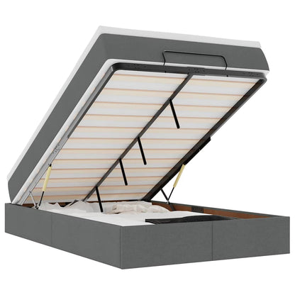 Struttura Letto Pouf con Materasso 120x200 cm in Tessuto - homemem39