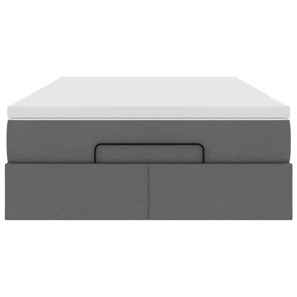 Struttura Letto Pouf con Materasso 120x200 cm in Tessuto - homemem39