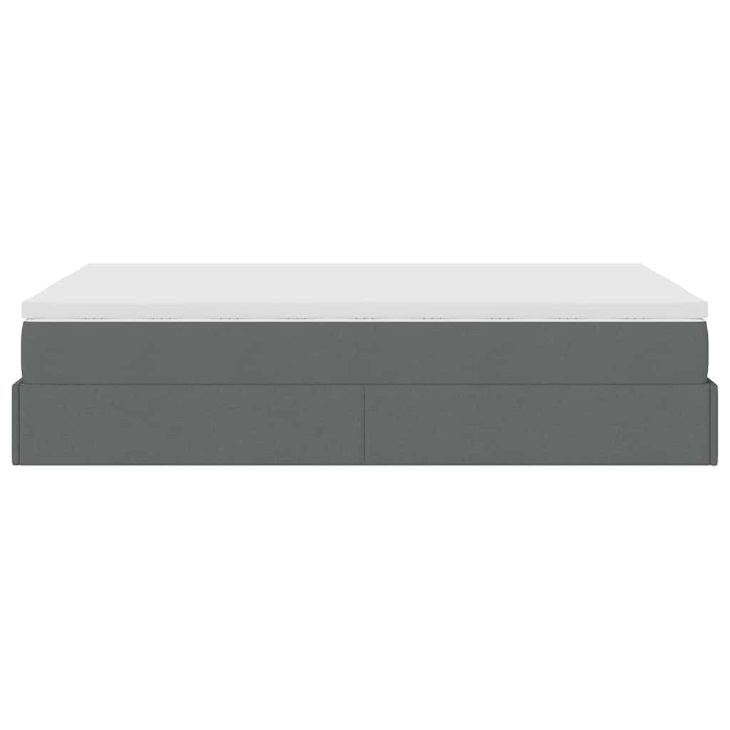 Struttura Letto Pouf con Materasso 120x200 cm in Tessuto - homemem39