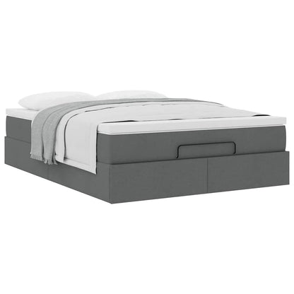Struttura Letto Pouf con Materasso 140x190 cm in Tessuto | homemem39