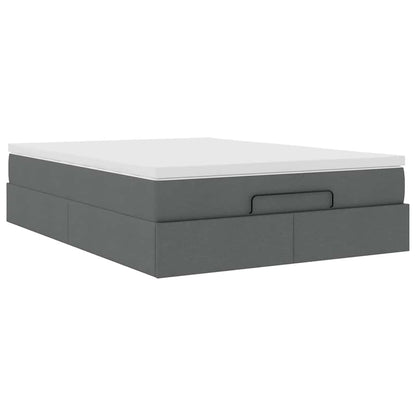 Struttura Letto Pouf con Materasso 140x190 cm in Tessuto | homemem39