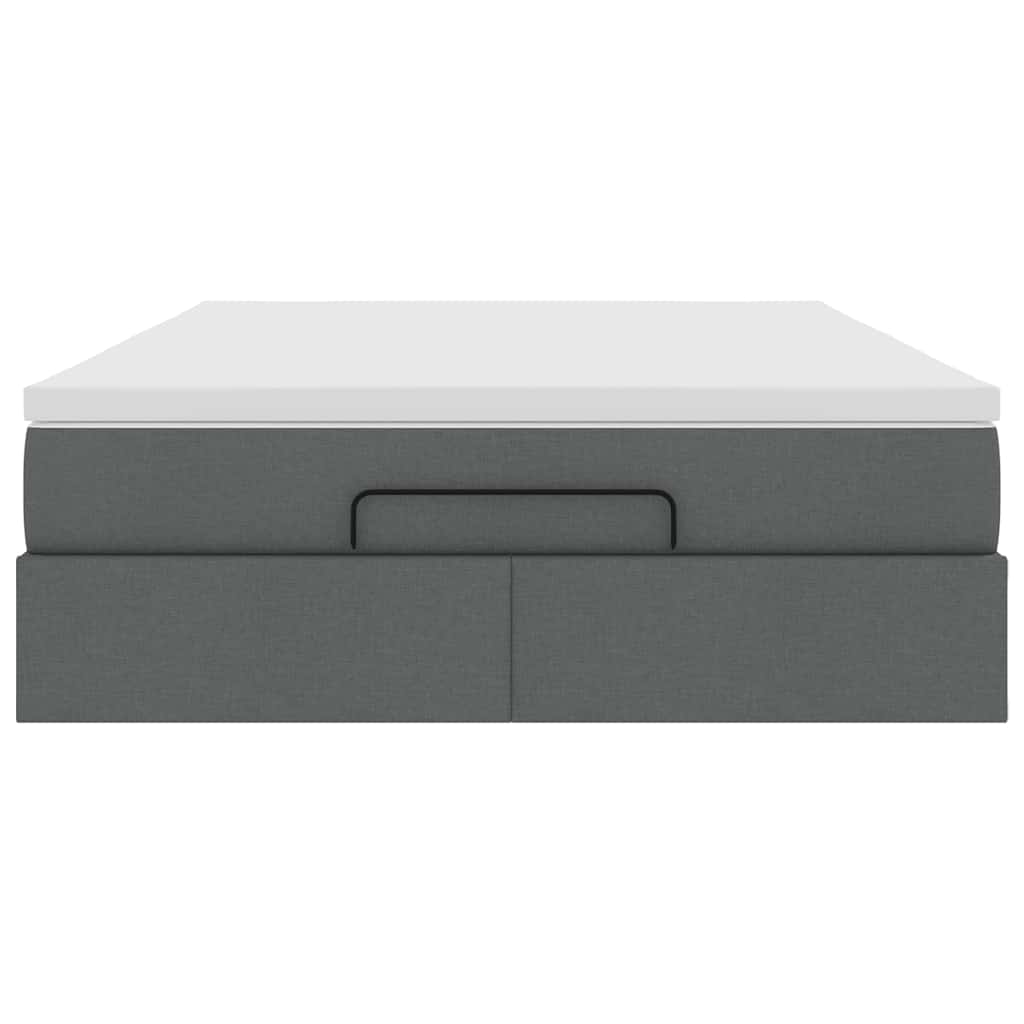 Struttura Letto Pouf con Materasso 140x190 cm in Tessuto | homemem39