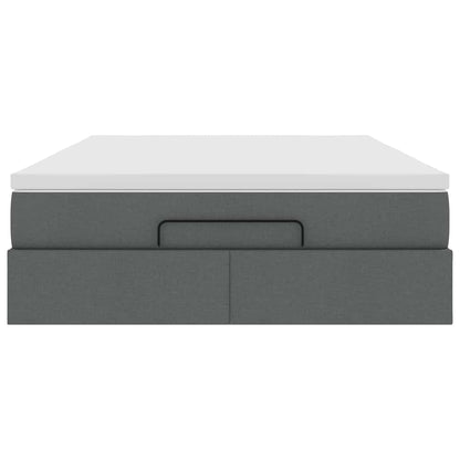 Struttura Letto Pouf con Materasso 140x190 cm in Tessuto | homemem39