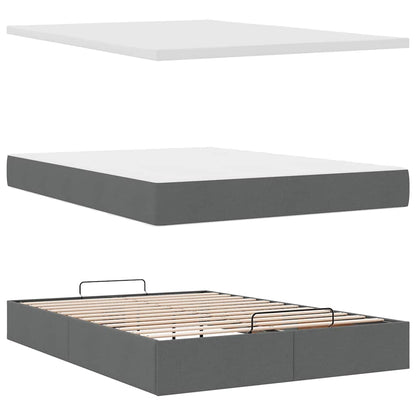 Struttura Letto Pouf con Materasso 140x190 cm in Tessuto | homemem39