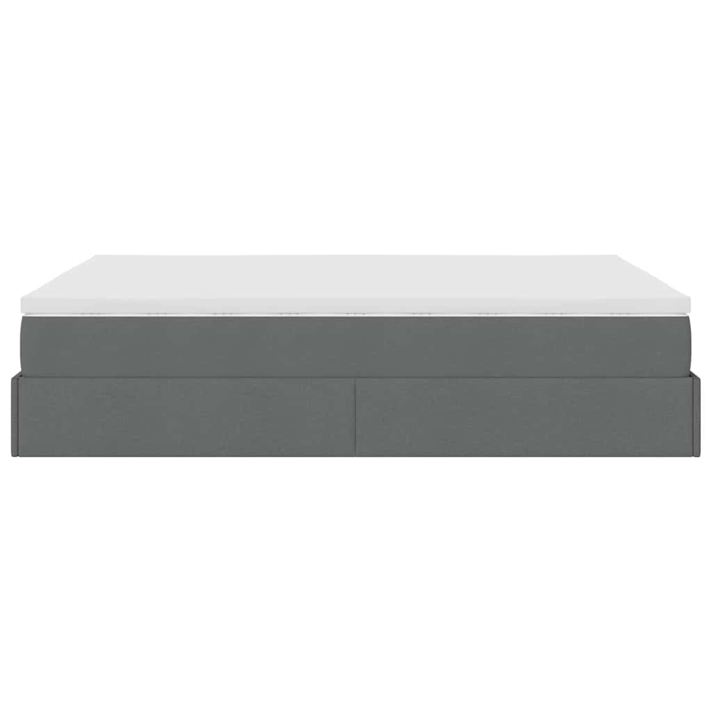 Struttura Letto Pouf con Materasso 140x190 cm in Tessuto | homemem39