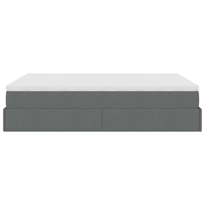 Struttura Letto Pouf con Materasso 140x190 cm in Tessuto | homemem39