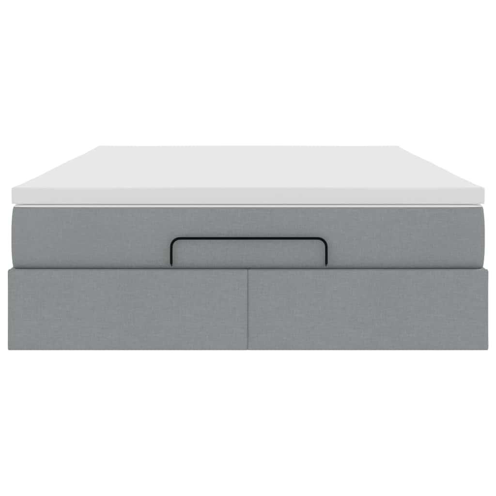 Struttura Letto Pouf con Materasso 140x200 cm in Tessuto