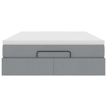 Struttura Letto Pouf con Materasso 140x200 cm in Tessuto