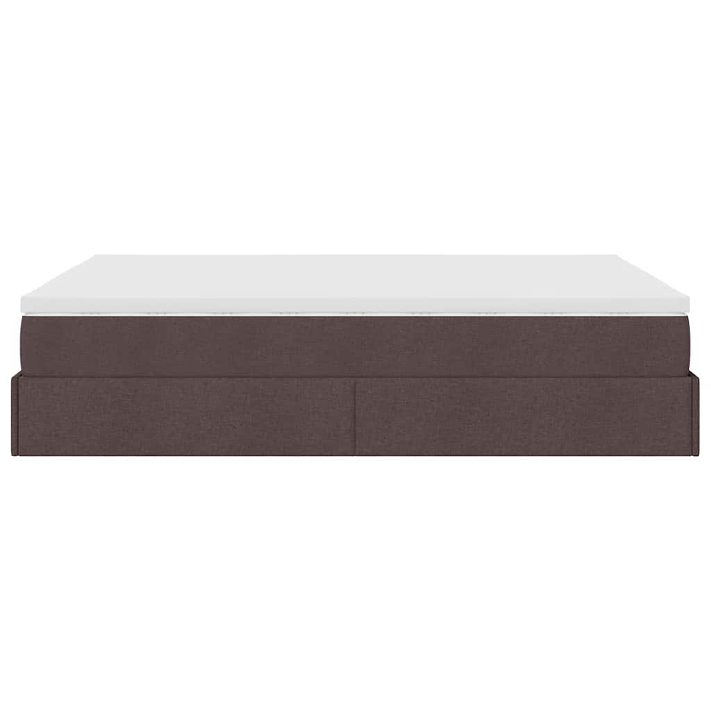 Struttura Letto Pouf con Materasso 140x200 cm in Tessuto - homemem39