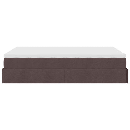 Struttura Letto Pouf con Materasso 140x200 cm in Tessuto - homemem39