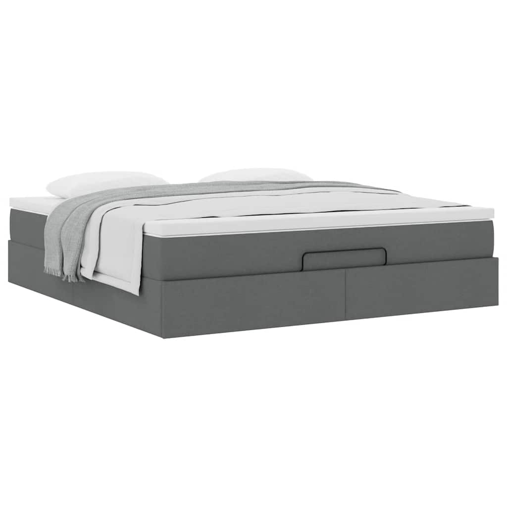 Struttura Letto Pouf con Materasso 160x200 cm in Tessuto | homemem39
