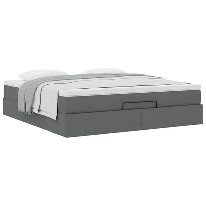 Struttura Letto Pouf con Materasso 160x200 cm in Tessuto | homemem39