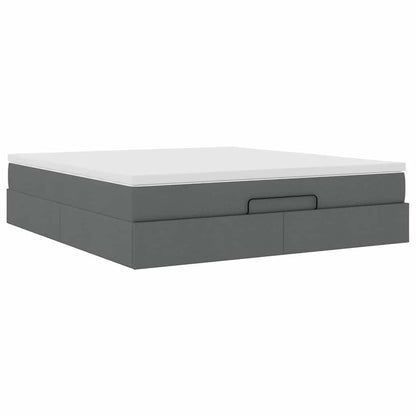 Struttura Letto Pouf con Materasso 160x200 cm in Tessuto | homemem39