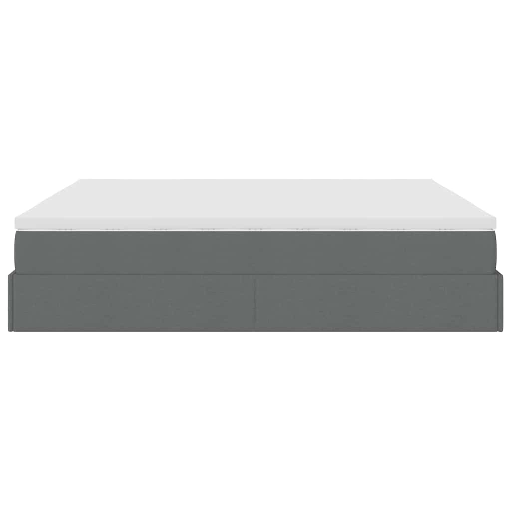 Struttura Letto Pouf con Materasso 160x200 cm in Tessuto | homemem39