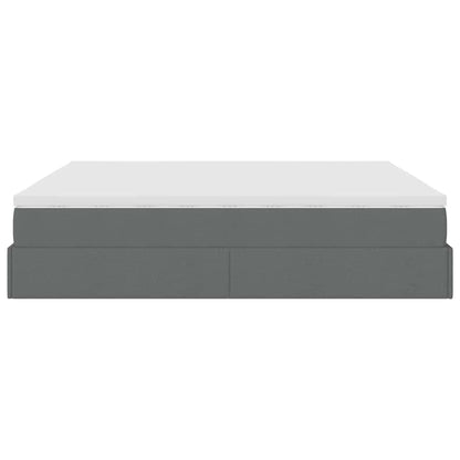 Struttura Letto Pouf con Materasso 160x200 cm in Tessuto | homemem39