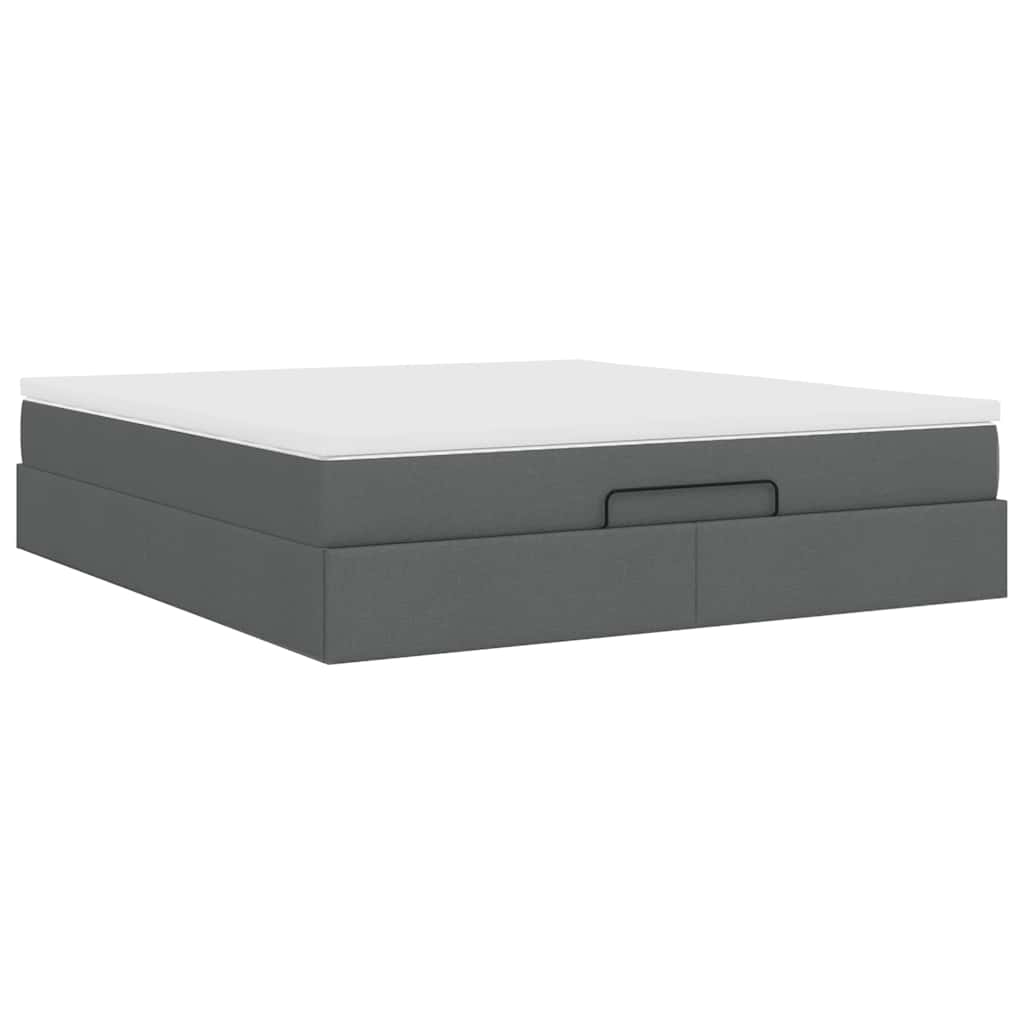 Struttura Letto Pouf con Materasso 160x200 cm in Tessuto | homemem39