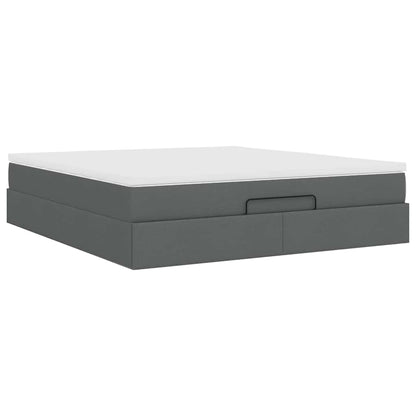 Struttura Letto Pouf con Materasso 160x200 cm in Tessuto | homemem39